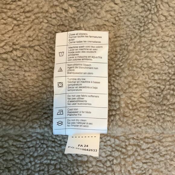 Carhartt Brown Vest Washed Duck Sherpa Lined Mock Neck Mens Large - Picture 10 of 11